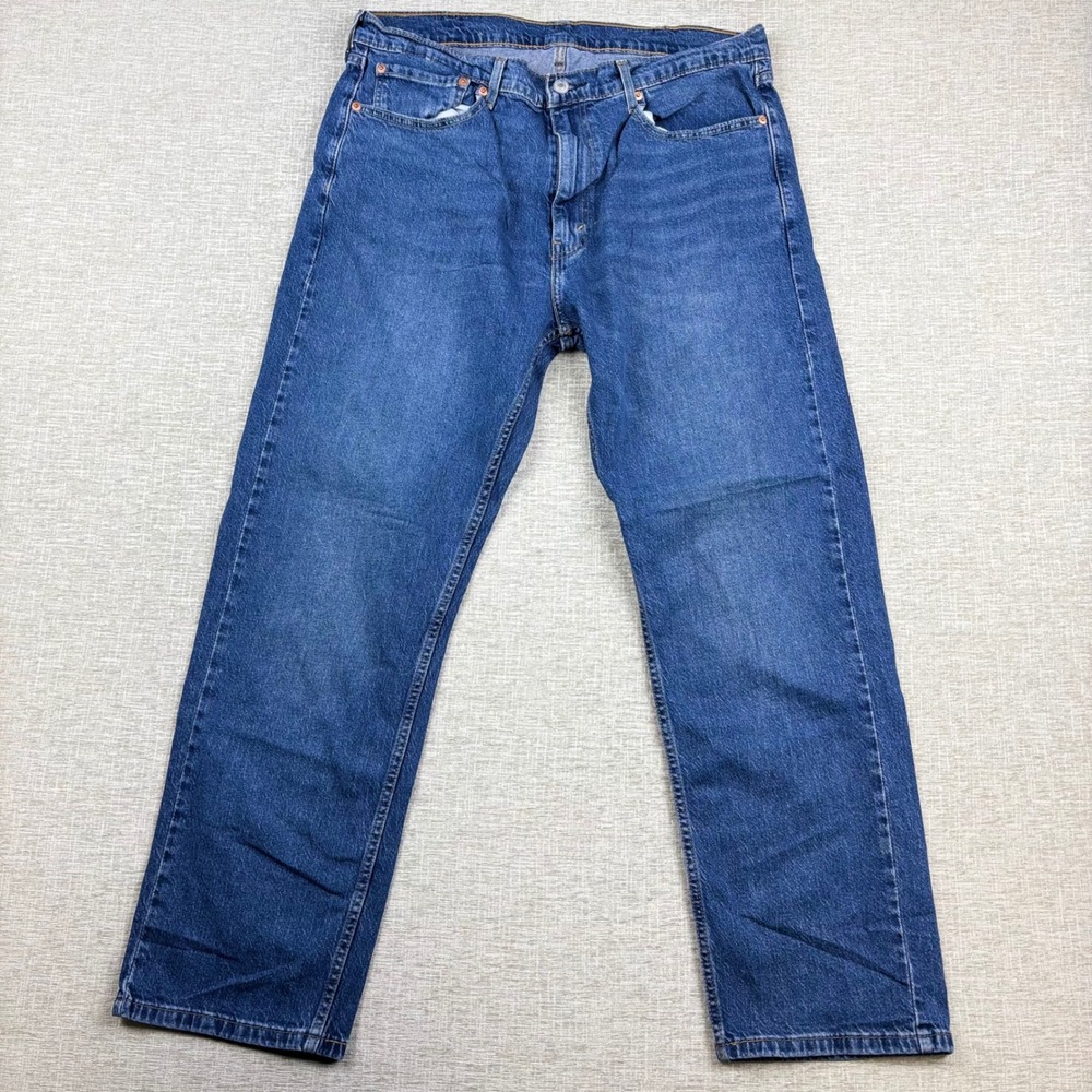 Levis 505 Mens 38x30 Light Distress Jeans Thigh Fade ** Vintage Style ** Denim